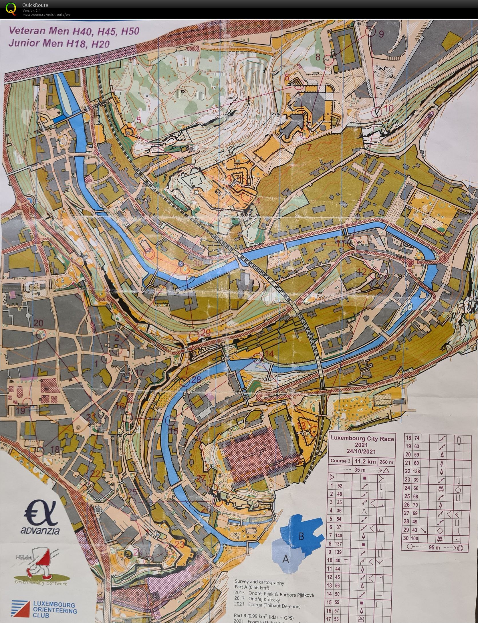 Luxemburg City Race, Long, M50 (24/10/2021)